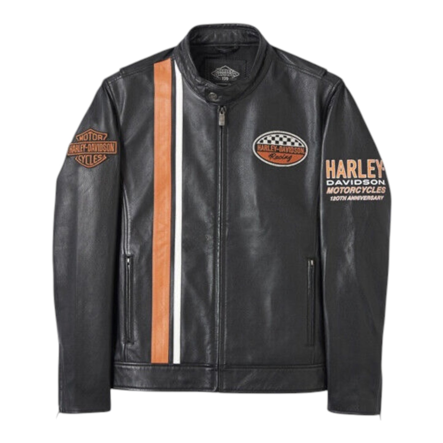 JACKET-120TH,LEATHER, BLACK