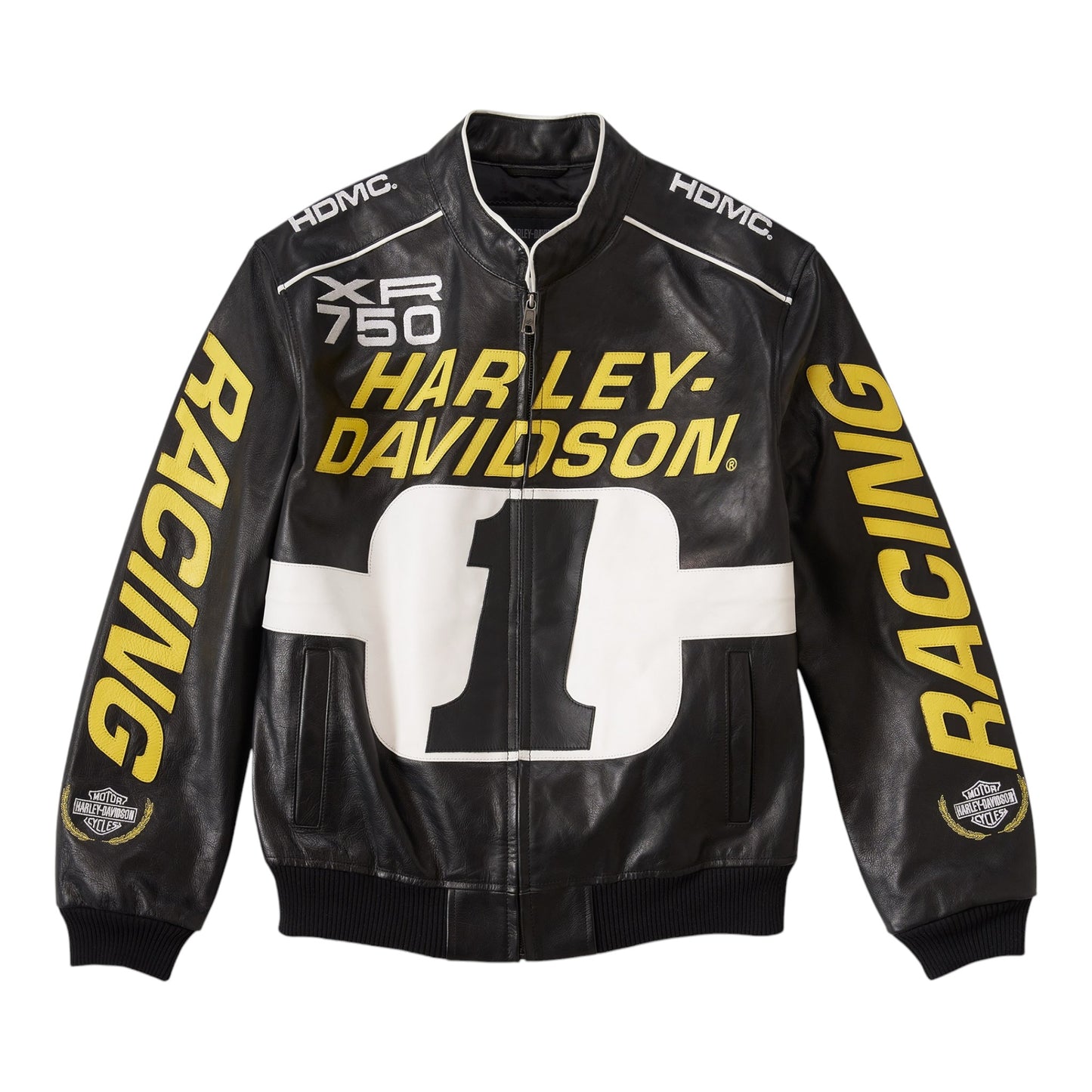 JACKET-LEATHER, RACING YELLOW