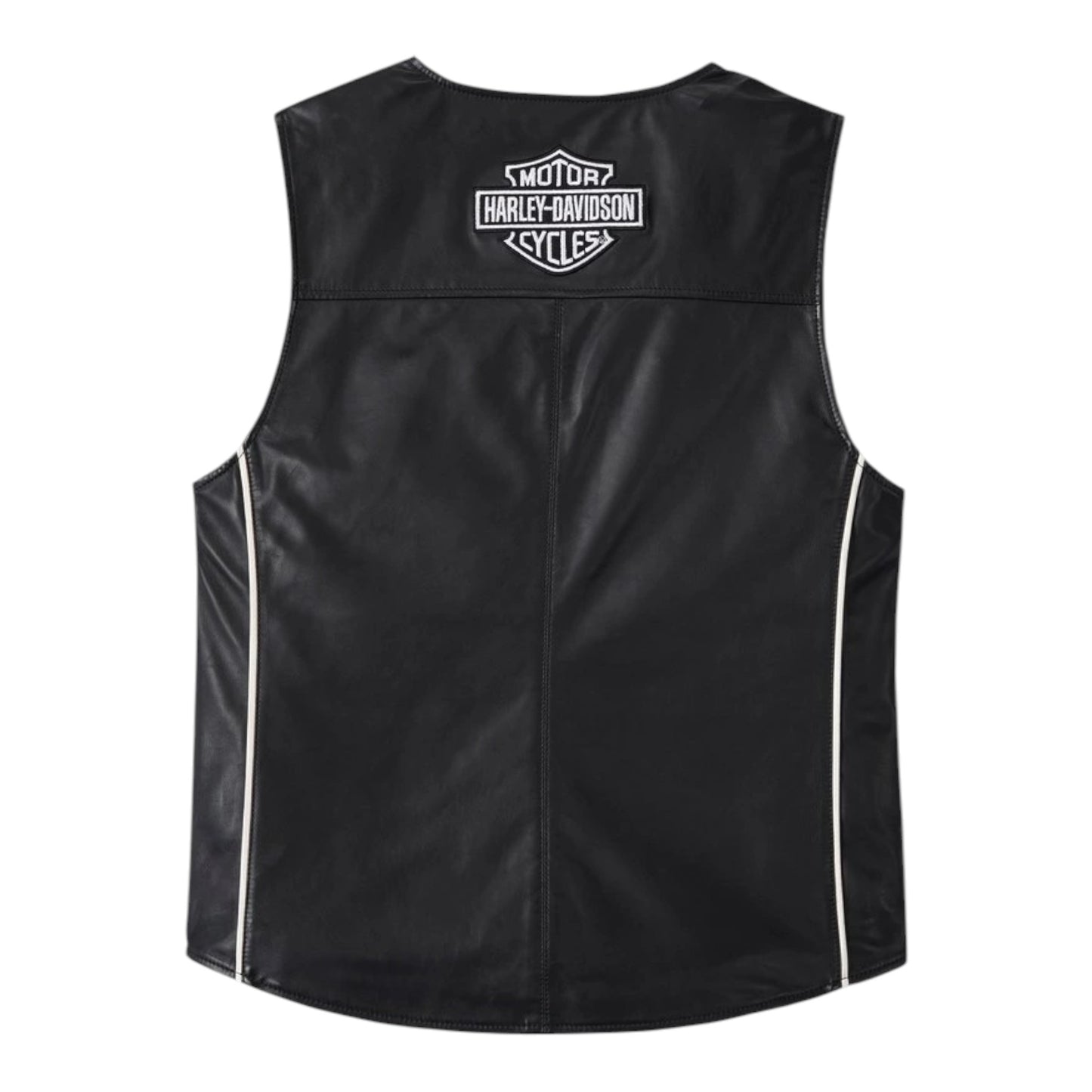 VEST-LEATHER,BLACK