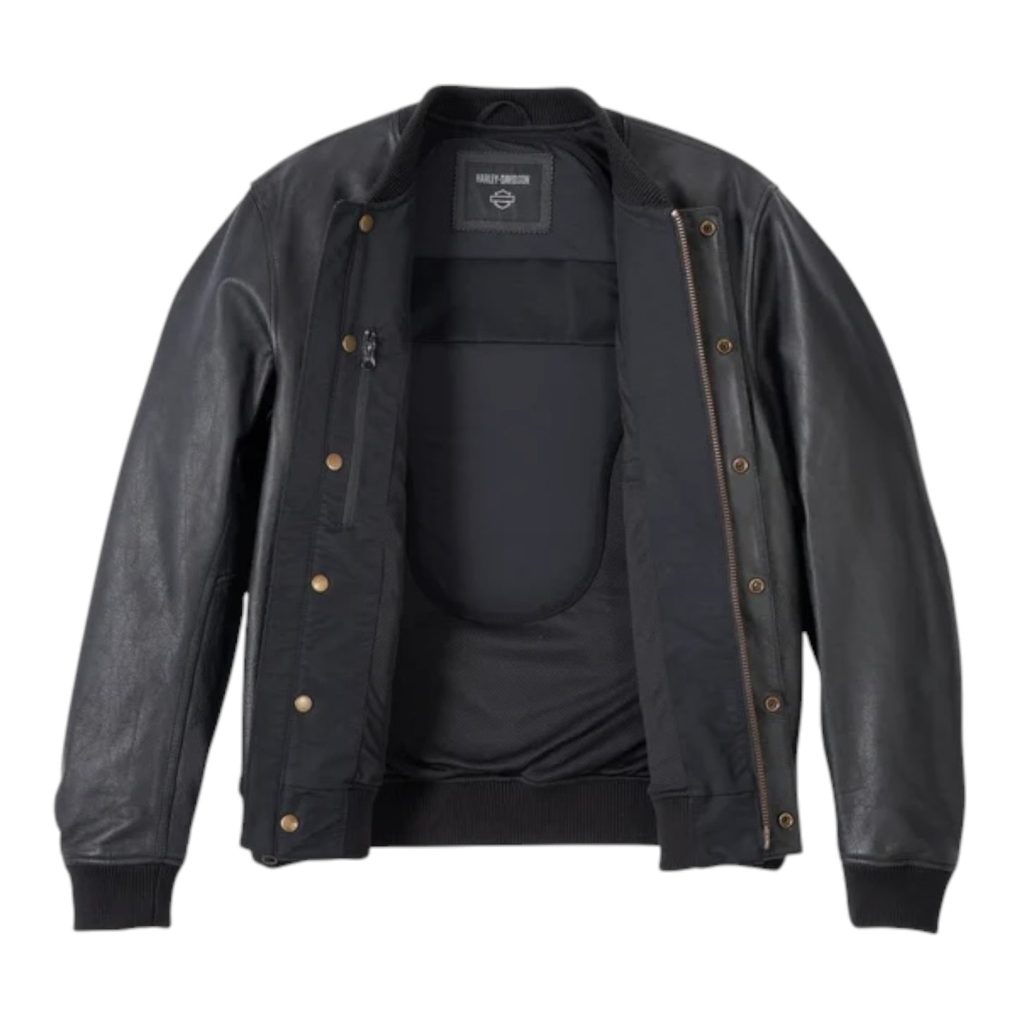 JACKET-CITIZEN, BOMBER,LEATHER,BLK