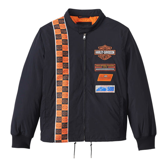JACKET-RACING BOMBER, BLACK