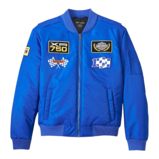 JACKET-BOMBER, BLUE