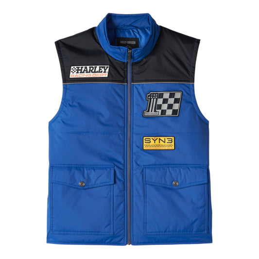 VEST-WOVEN, BLUE