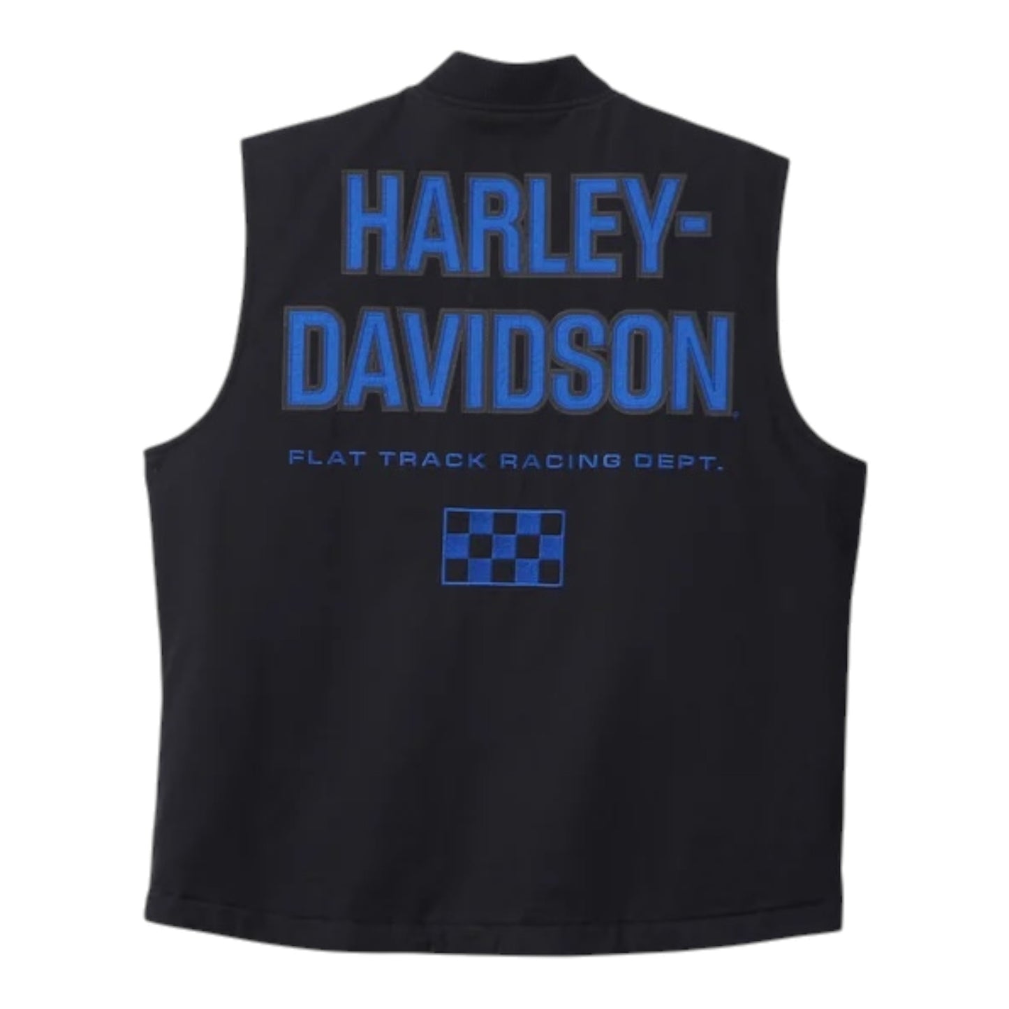 VEST-WOVEN, BLACK/BLUE, #1