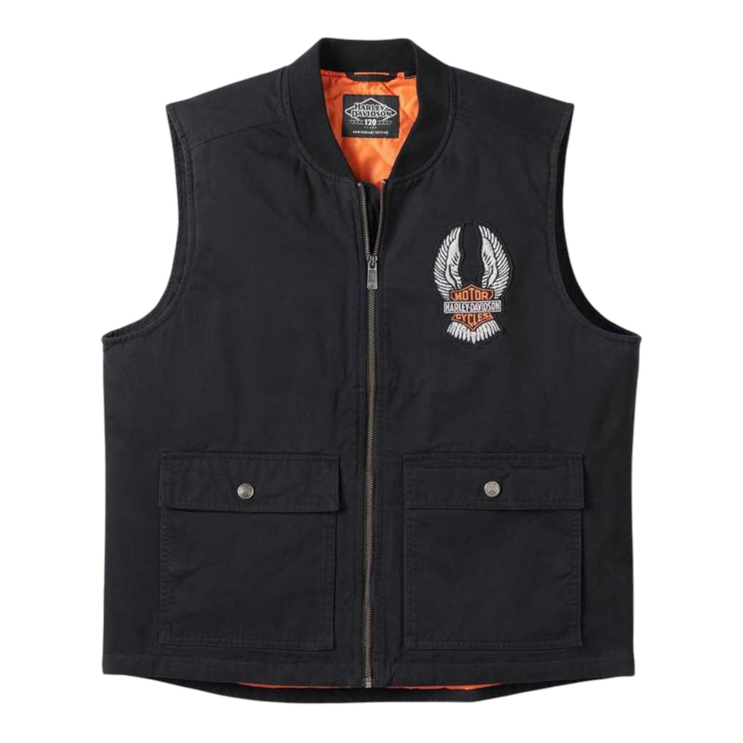 VEST-120TH,WOVEN, BLACK