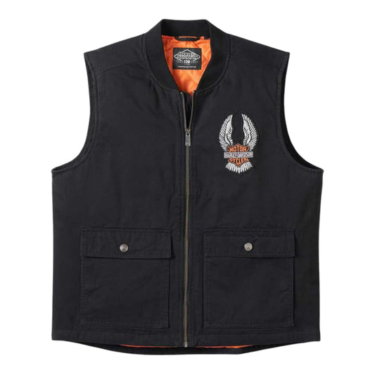 VEST-120TH,WOVEN, BLACK