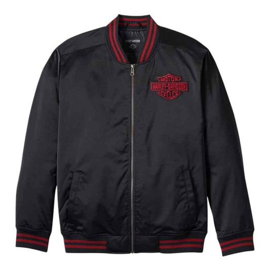 JACKET-WOVEN,BLK/RED