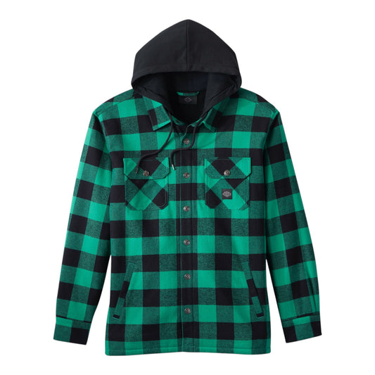 SHIRT JACKET-WOVEN, GREEN PLAID