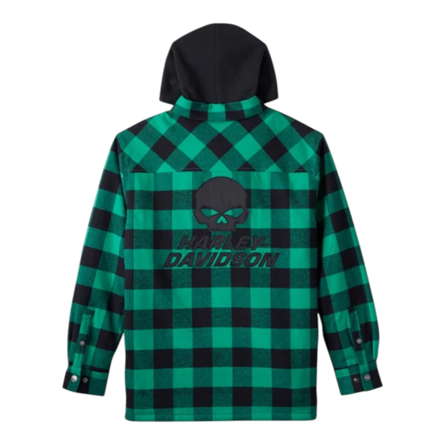 SHIRT JACKET-WOVEN, GREEN PLAID