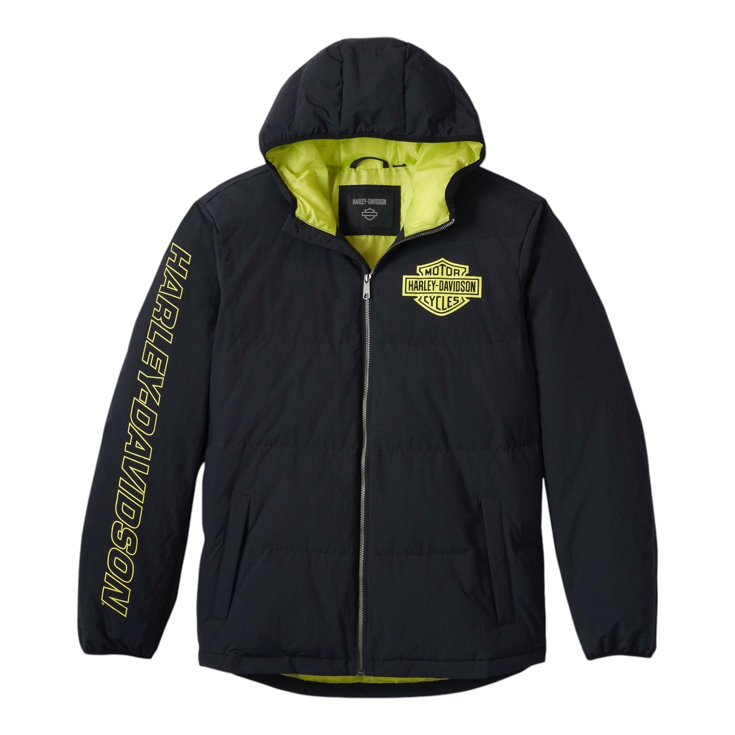 JACKET-WOVEN, BLK/NEON GREEN