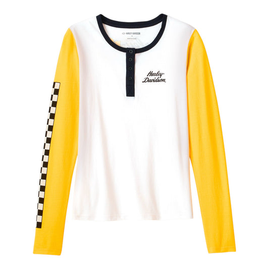 HENLEY-KNIT, COLORBLOCK WHITE