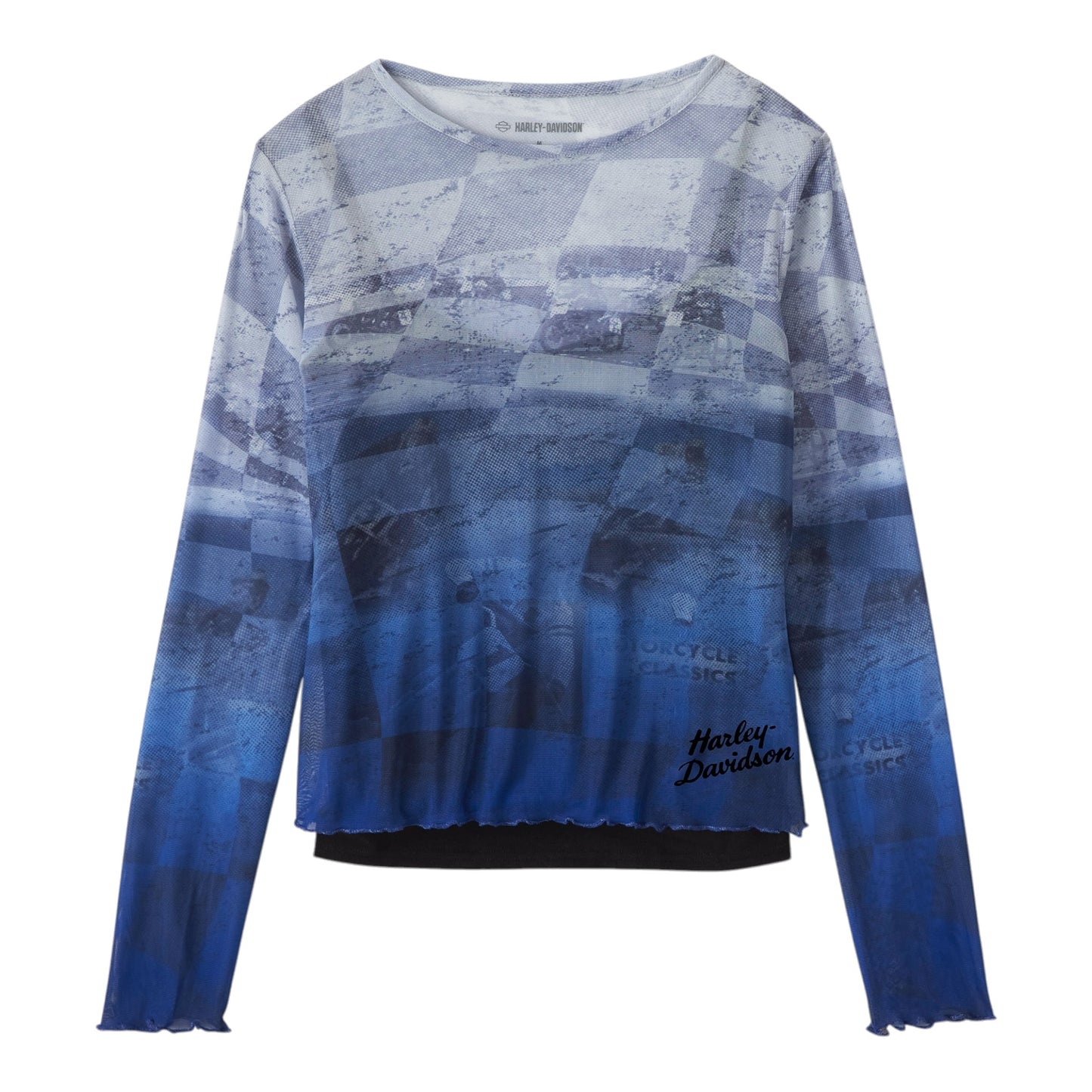 TOP-MESH, ALLOVER PRINT/BLUE