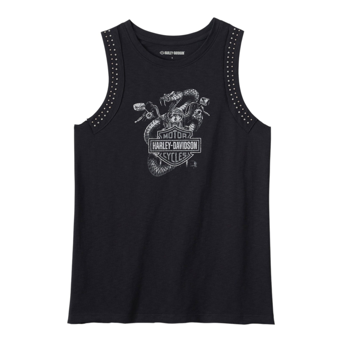 TANK-KNIT, BLACK W/STUDS
