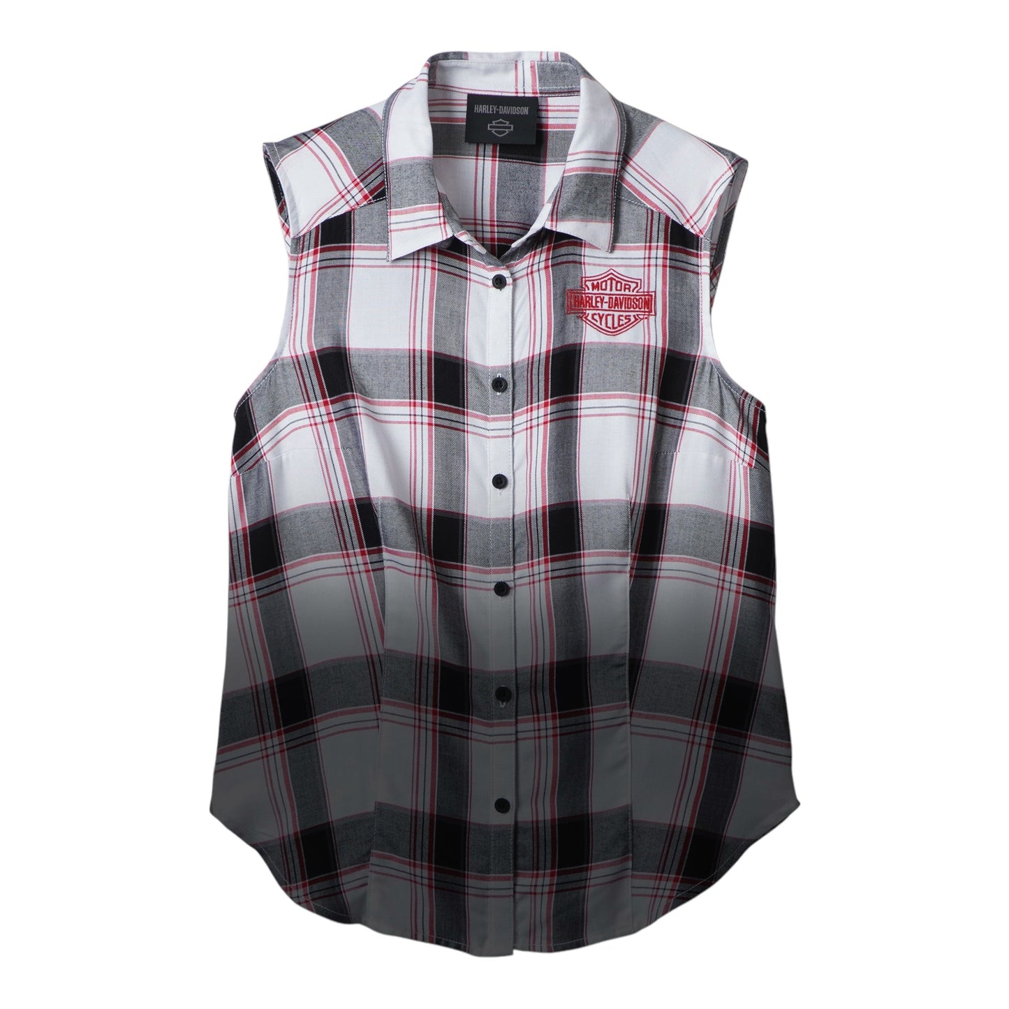 SHIRT-WOVEN, WHITE PLAID