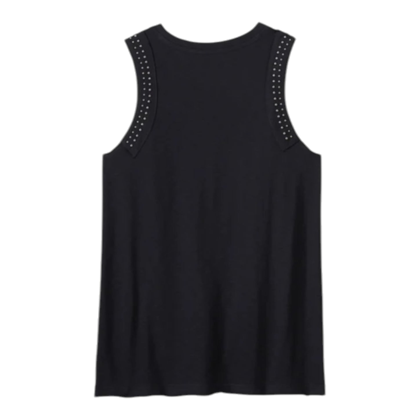 TANK-KNIT, BLACK W/STUDS