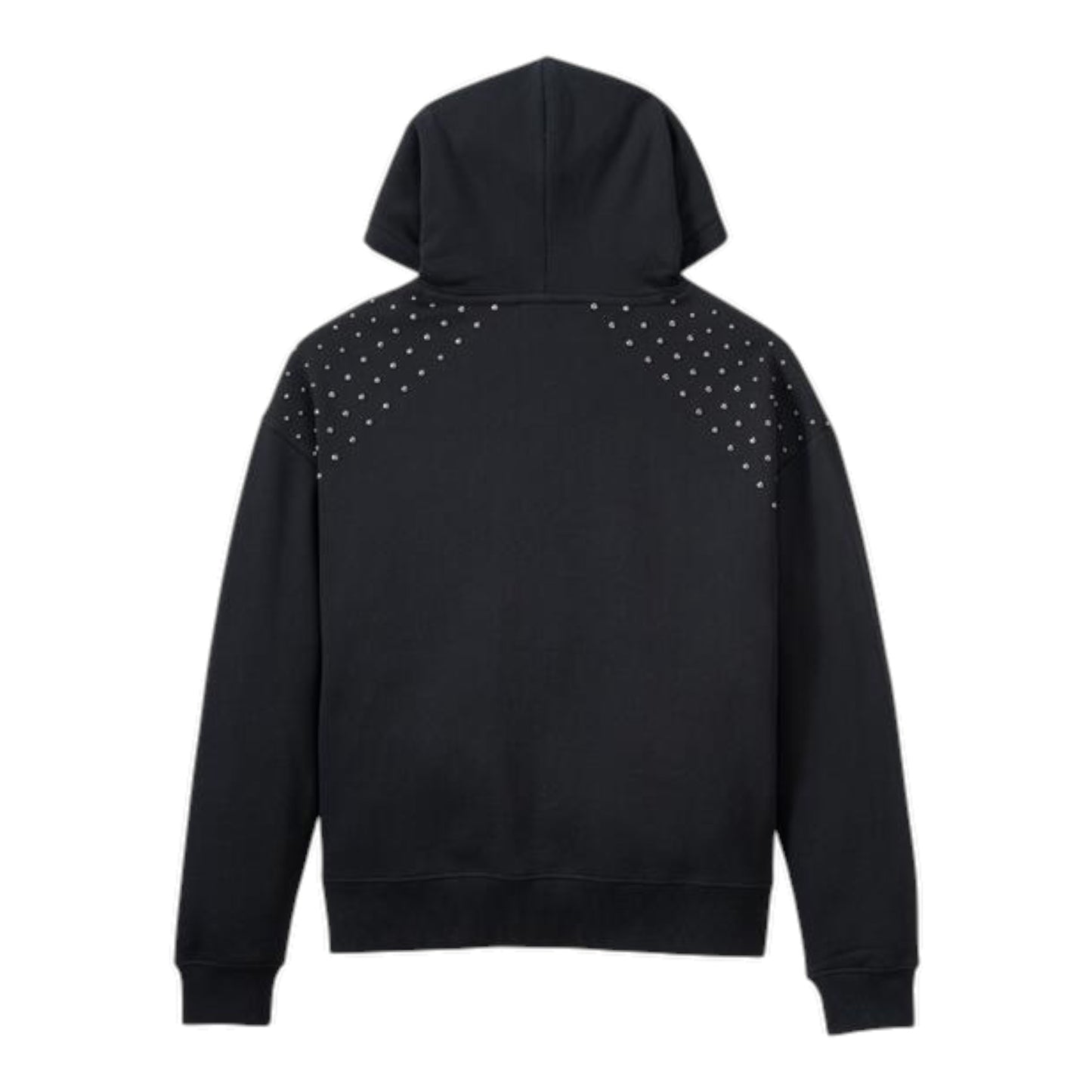 HOODIE-KNIT, BLACK W/STUDS