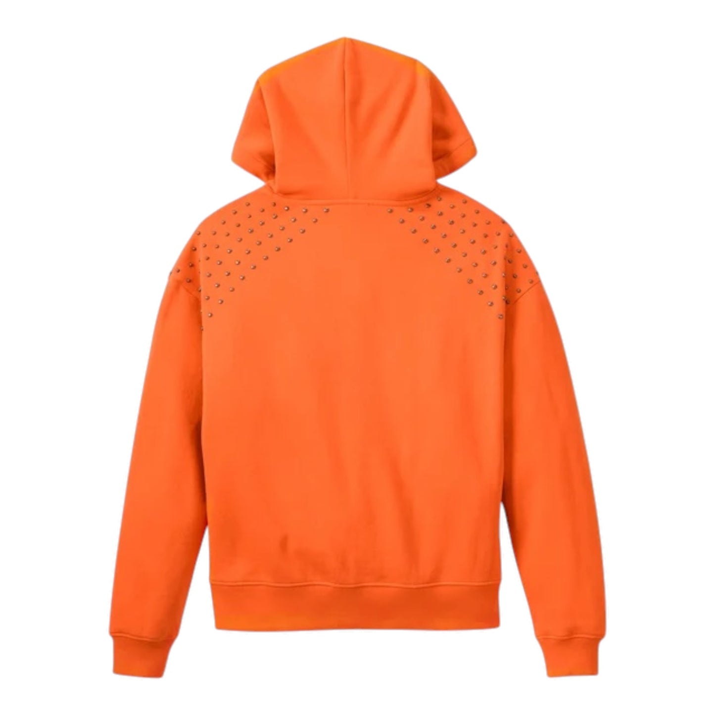 HOODIE-KNIT, ORANGE W/STUDS
