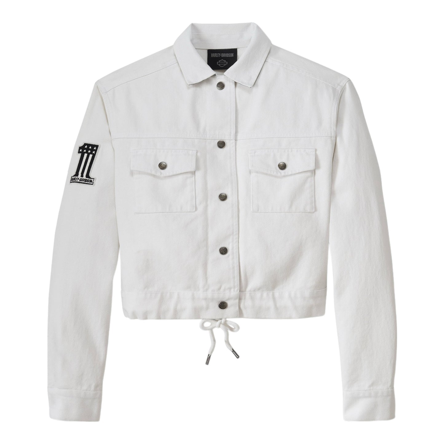 JACKET CROPPED-WOVEN, WHITE