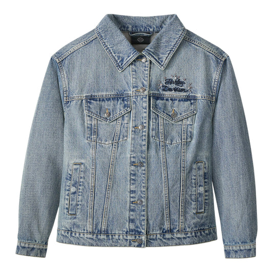 JACKET - DENIM BLUE / BLING