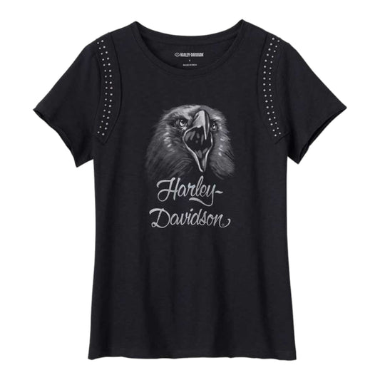 EAGLE TEE-KNIT, BLACK W/STUDS