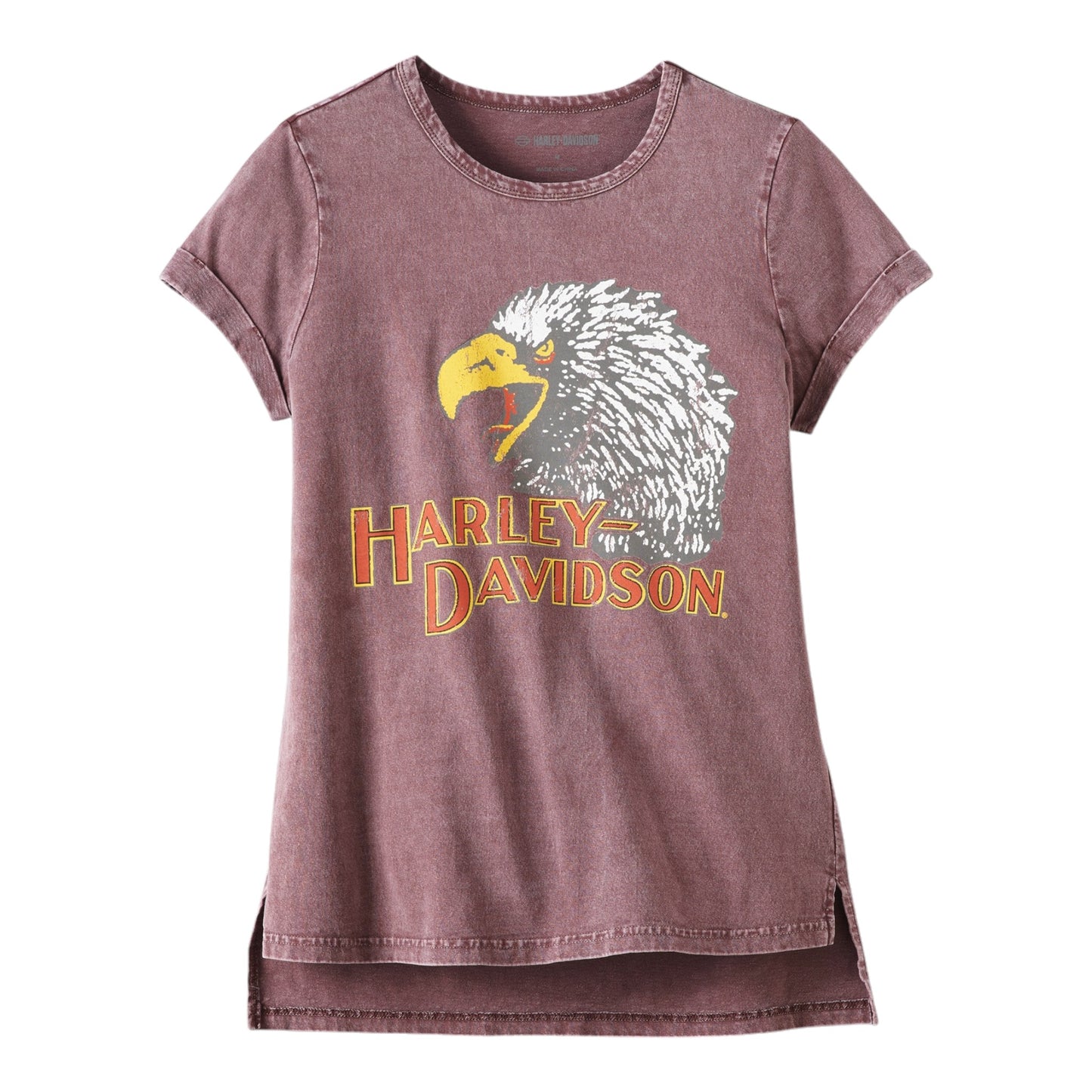 TEE-KNIT,PURPLE W/EAGLE