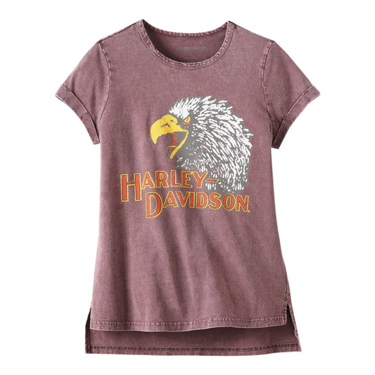 TEE-KNIT,PURPLE W/EAGLE