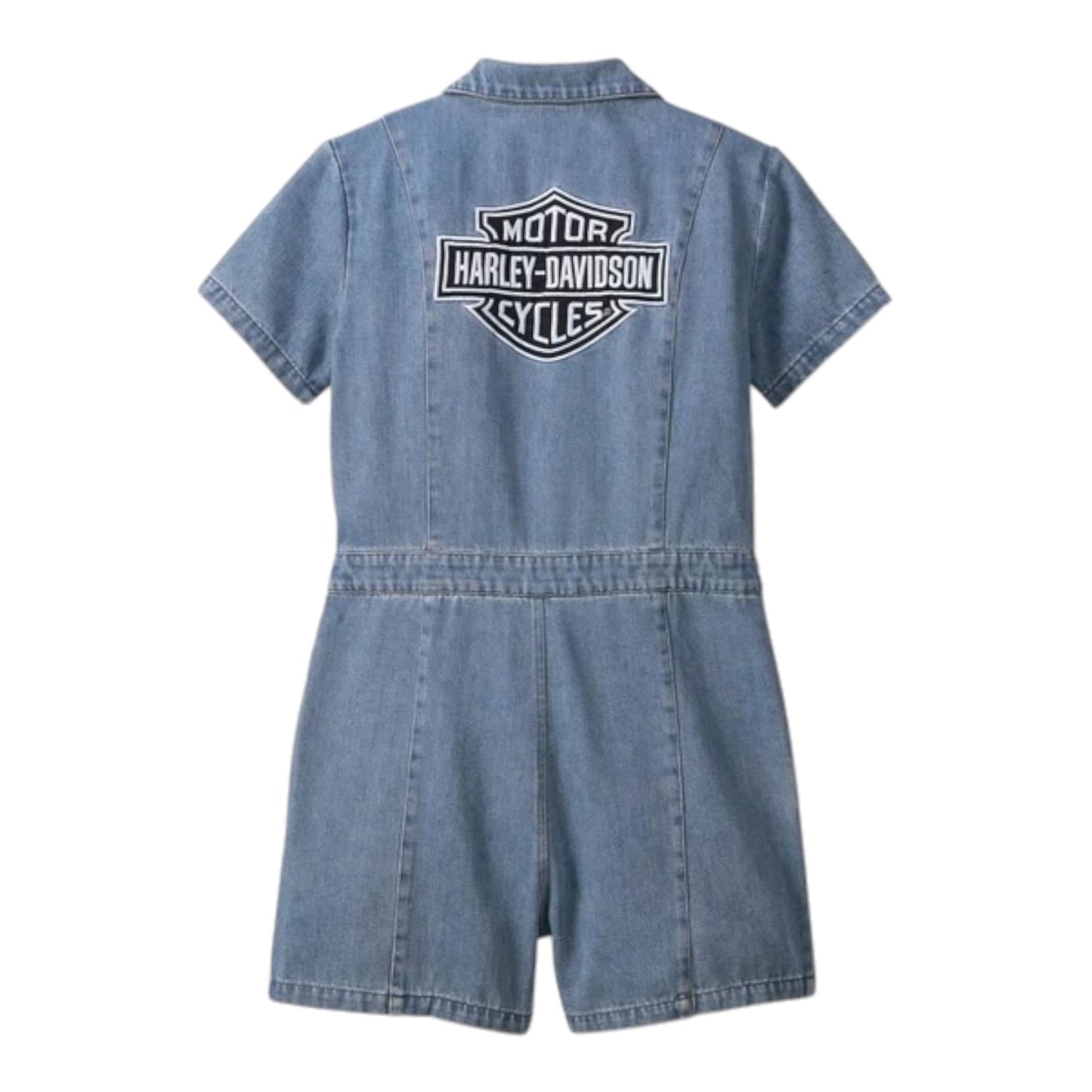 JUMPSUIT-DENIM,SHORTS, MEDIUM BLUE