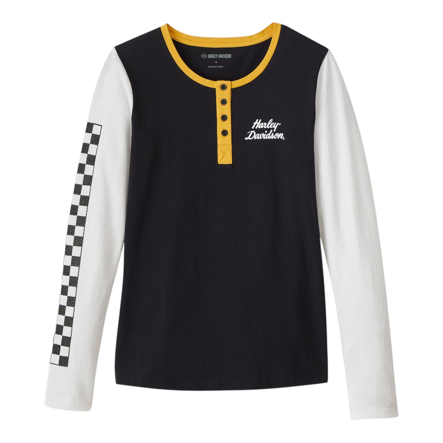 HENLEY-KNIT,COLORBLOCK BLACK