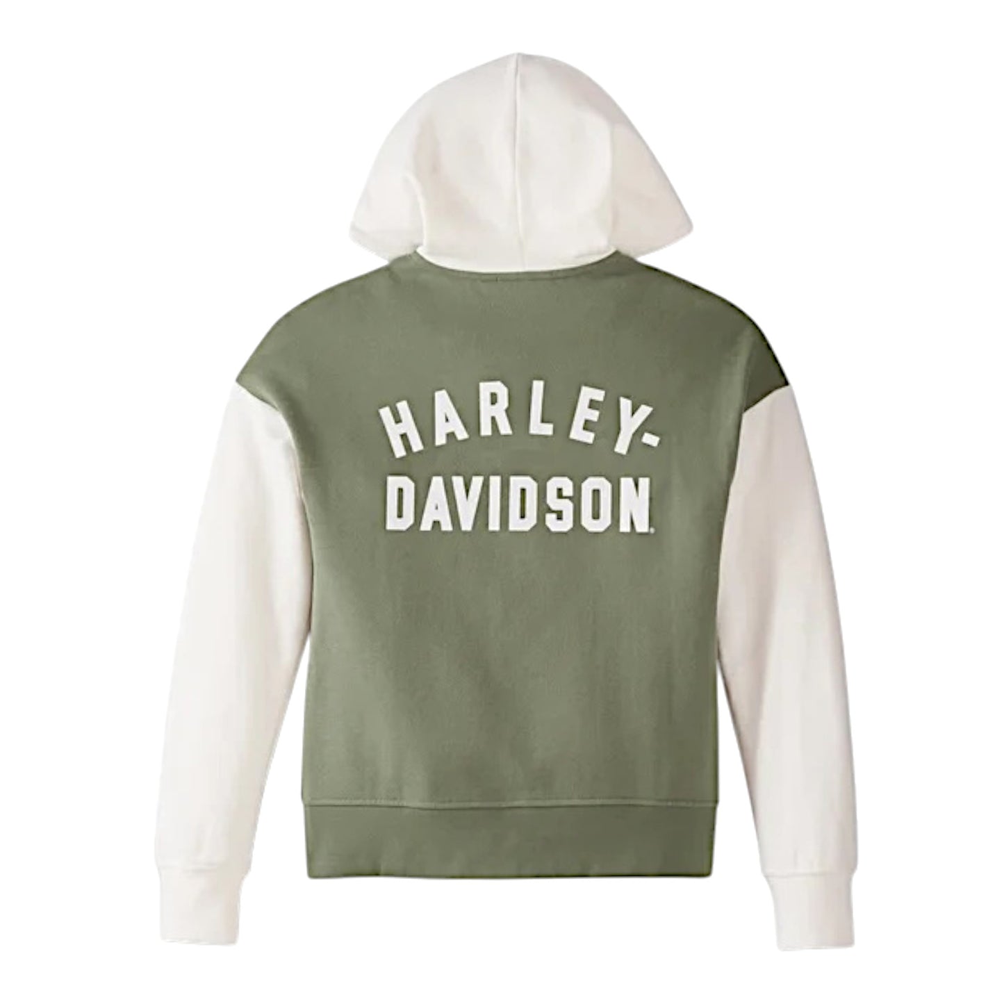 HOODIE-KNIT,GREEN COLORBLOCK