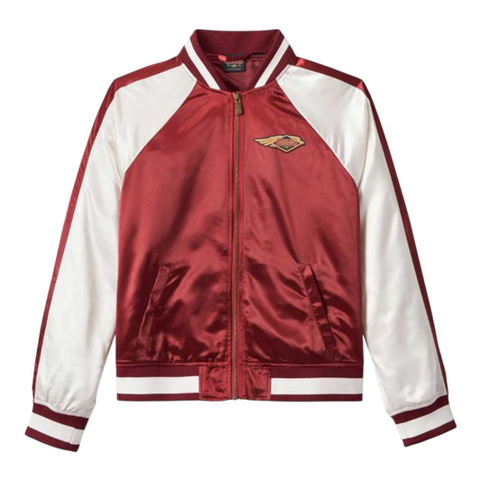 JACKET-120TH, BOMBER, WOVEN, RED