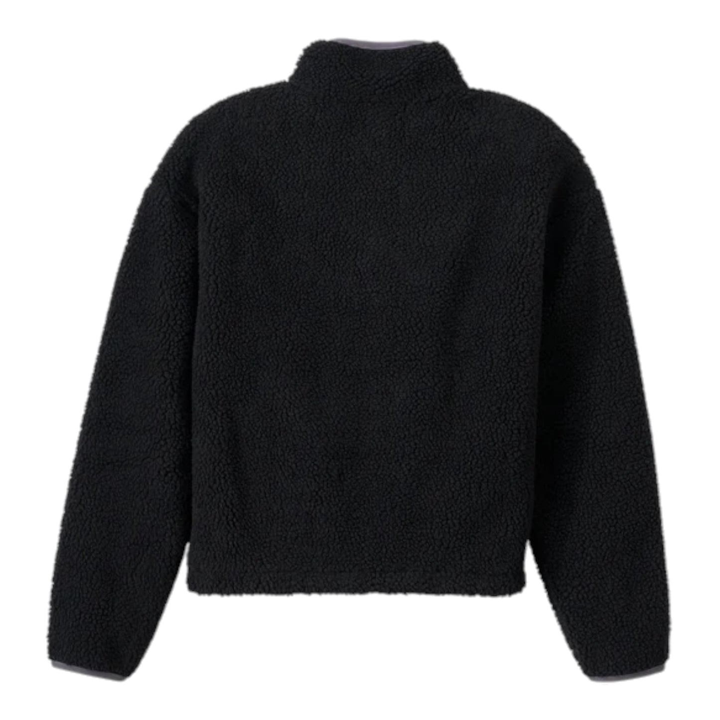 PULLOVER-KNIT,BLACK- SHERPA