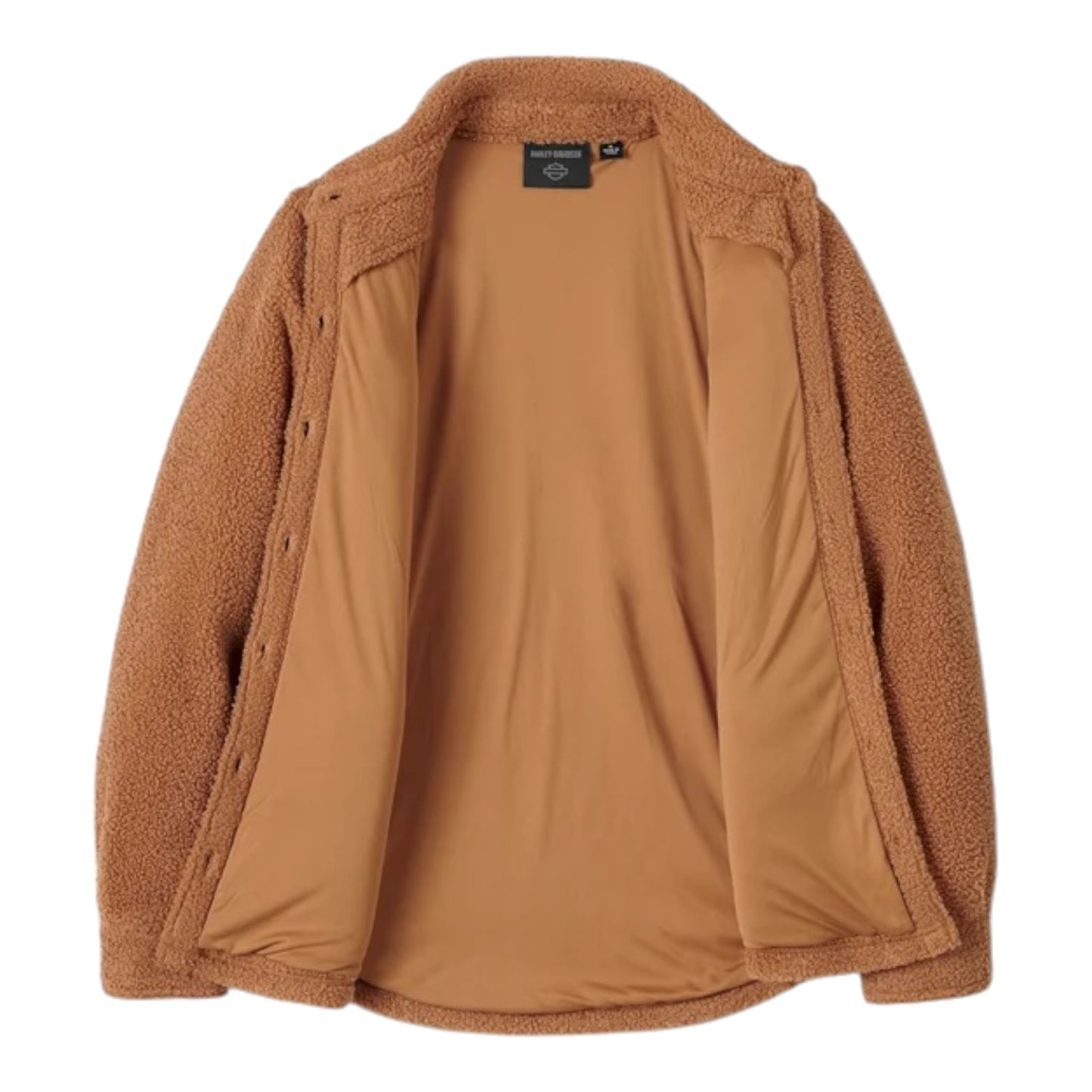 SHIRT JACKET-KNIT,TAN- SHERPA
