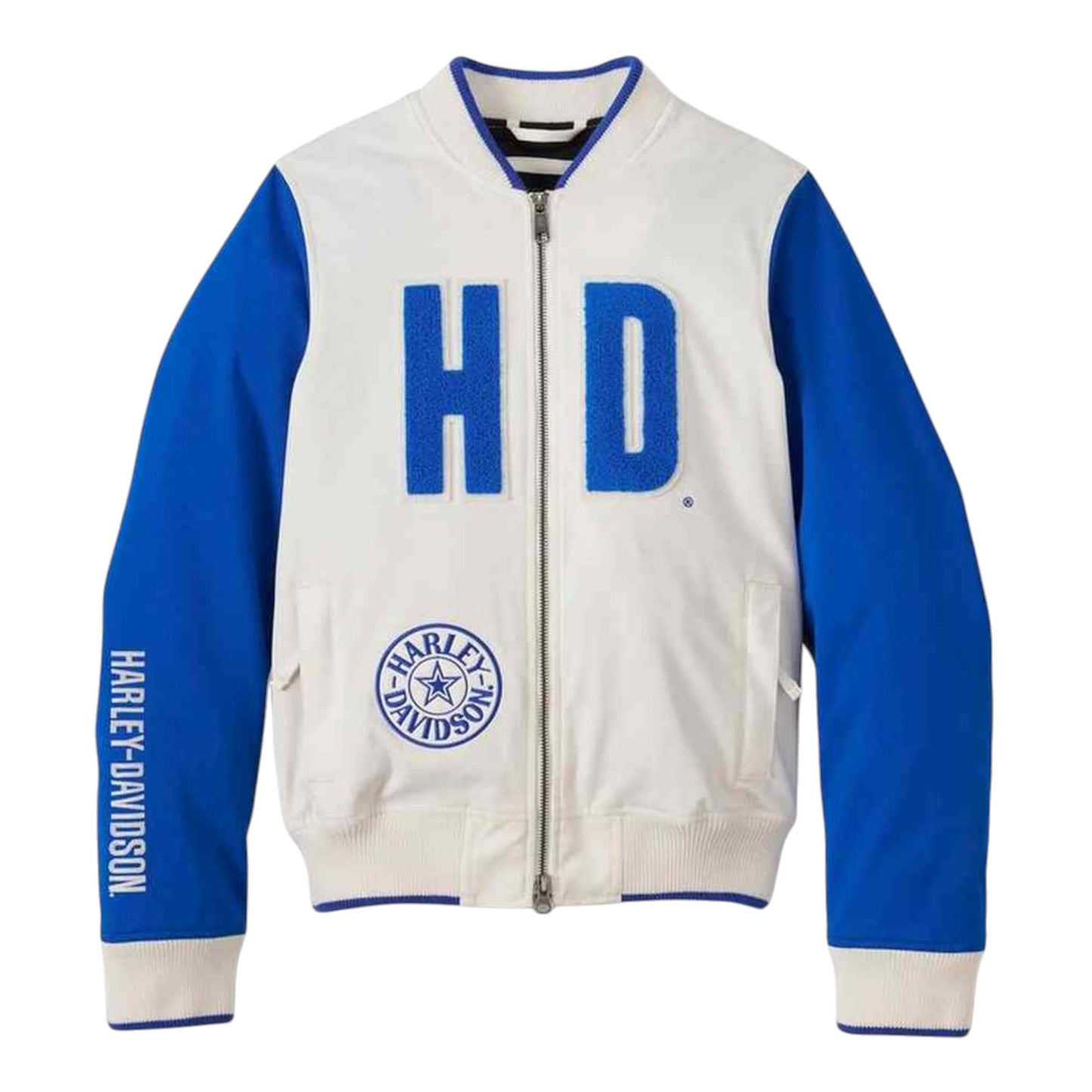 JACKET-WAVERLY, TEXTILE, OFF WHITE/BLUE