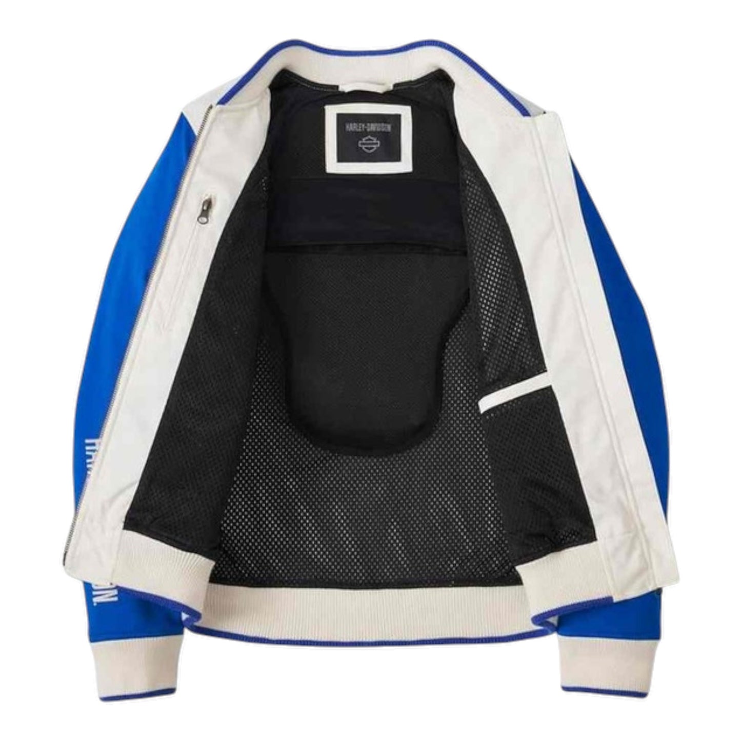 JACKET-WAVERLY, TEXTILE, OFF WHITE/BLUE