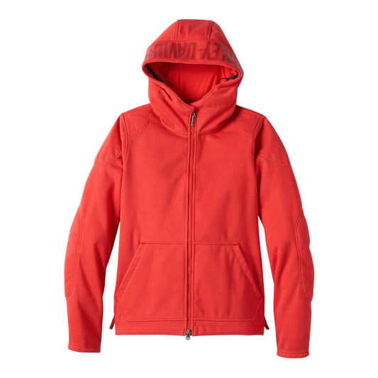 JACKET-DEFLECTOR, HOODED, TEXTILE, RED