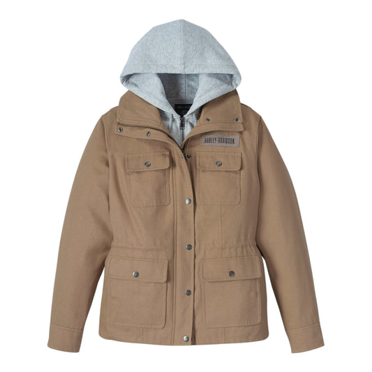 JACKET-WOVEN, TAN 3-IN-1