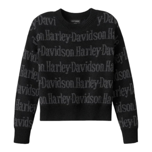 SWEATER-KNIT,BLACK REPEAT PRINT