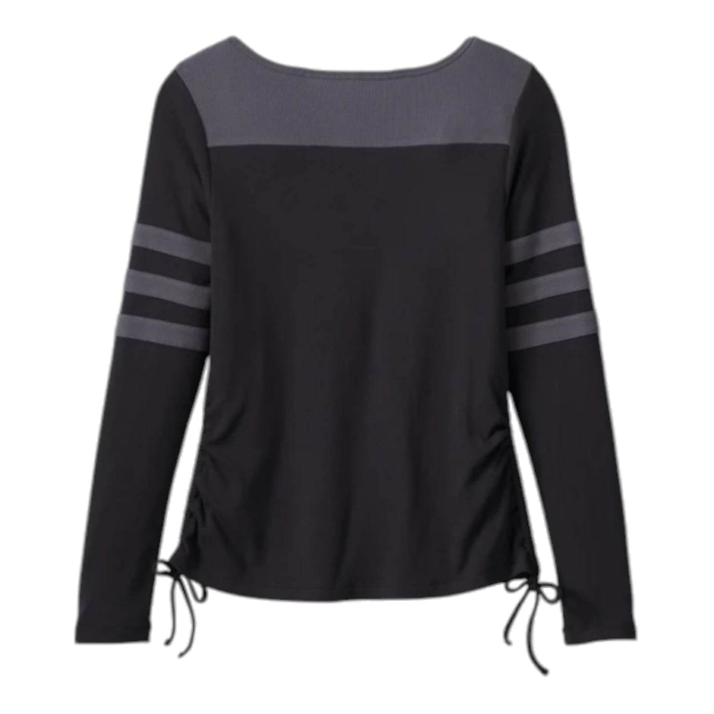 RACE HER LONG SLEEVE KNIT TOP- BLACK