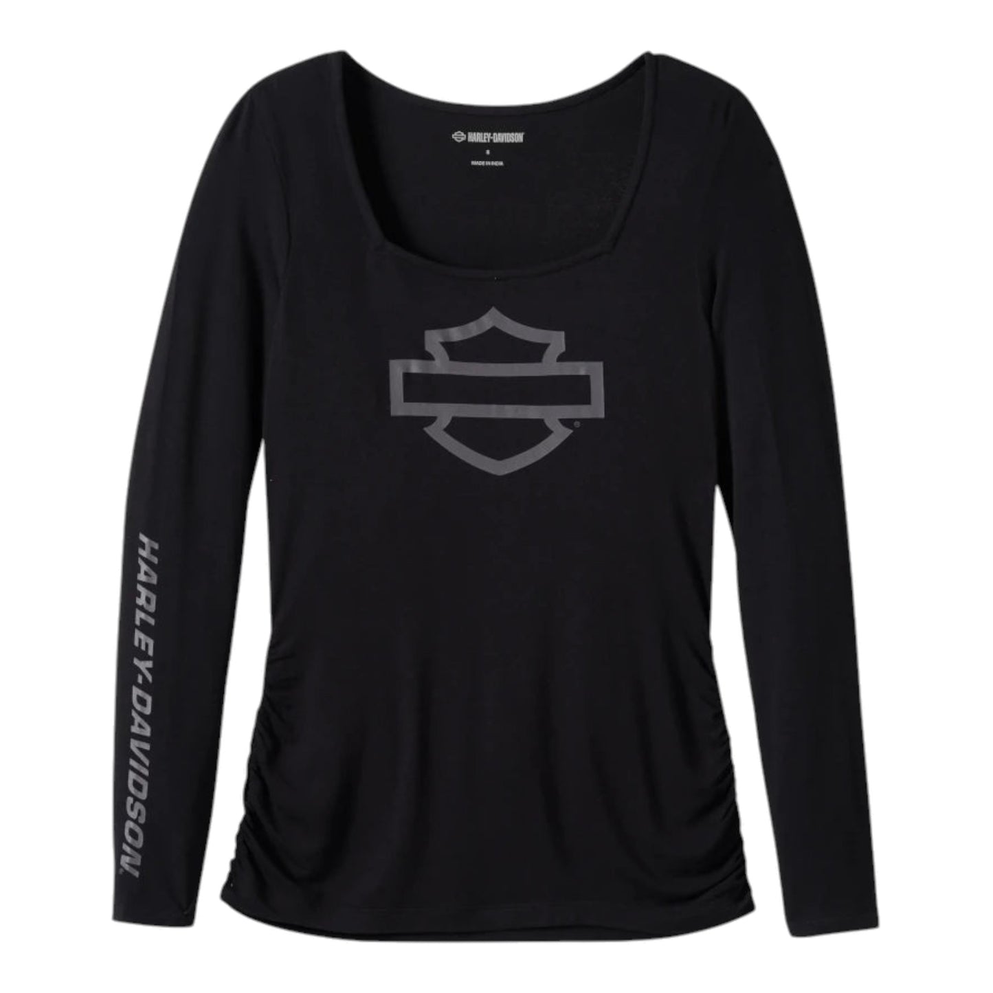 B&S SQUARE NECK LONG SLEEVE - BLACK