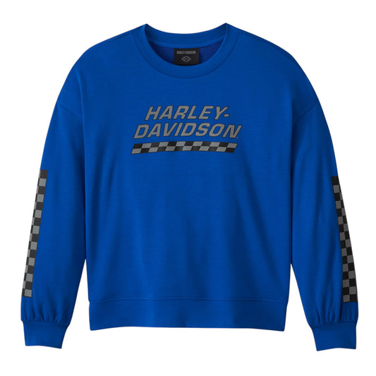SWEATSHIRT-KNIT,BLUE/REFLECTIVE