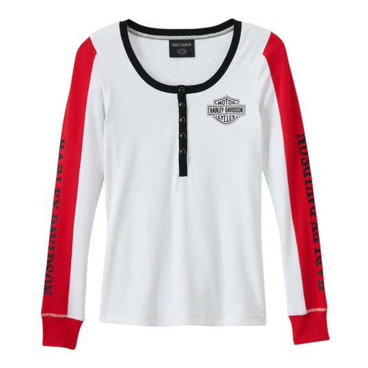 HENLEY-KNIT,COLORBLOCK WHITE