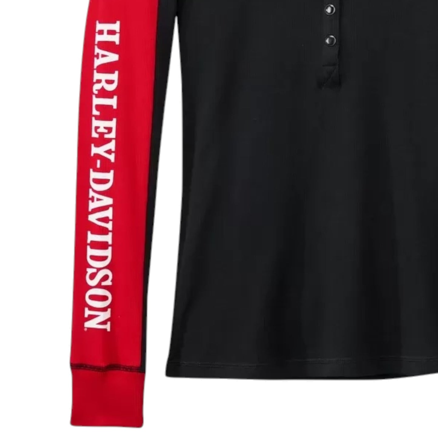 HENLEY-KNIT,COLORBLOCK BLACK/RED