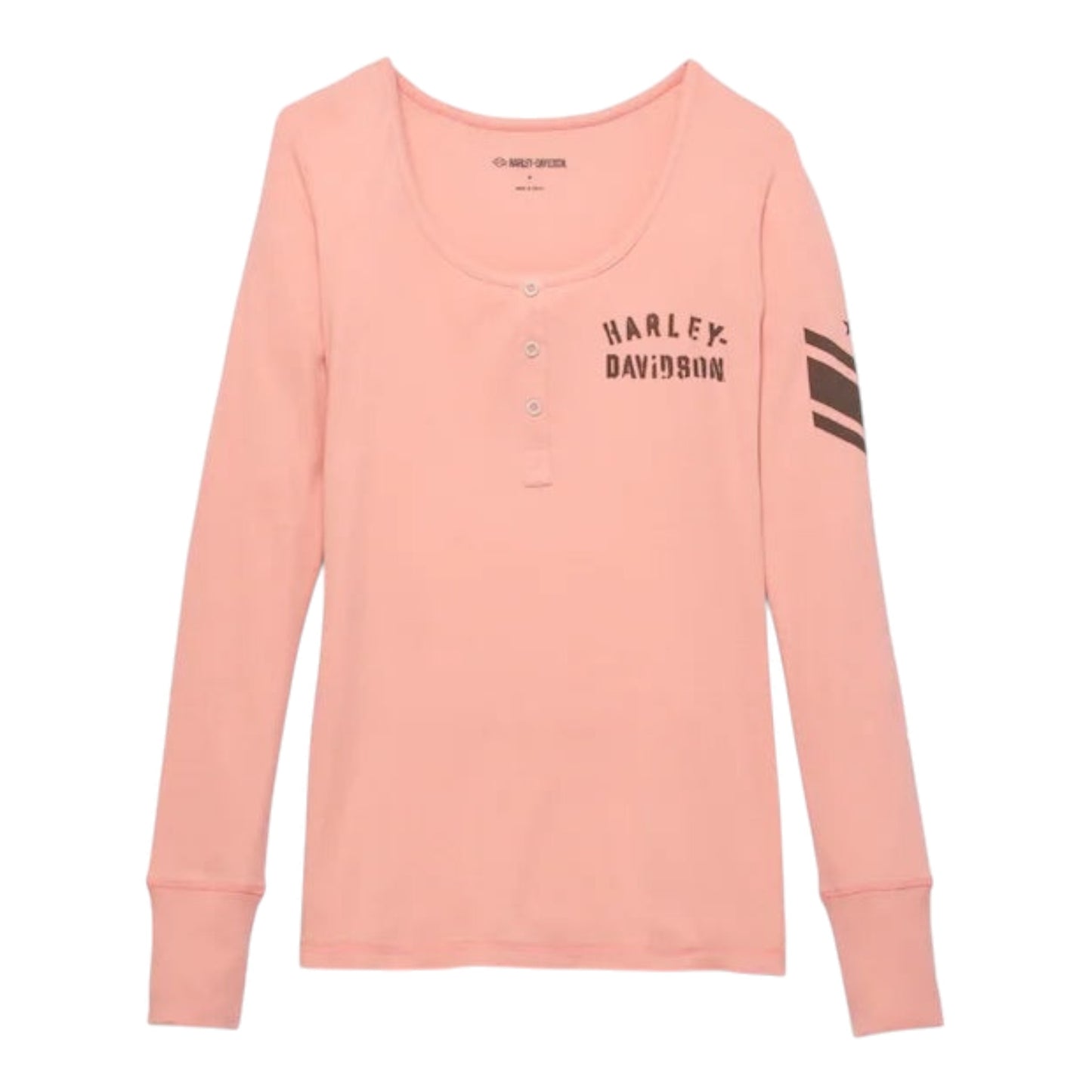HENLEY-KNIT,PINK