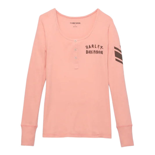 HENLEY-KNIT,PINK