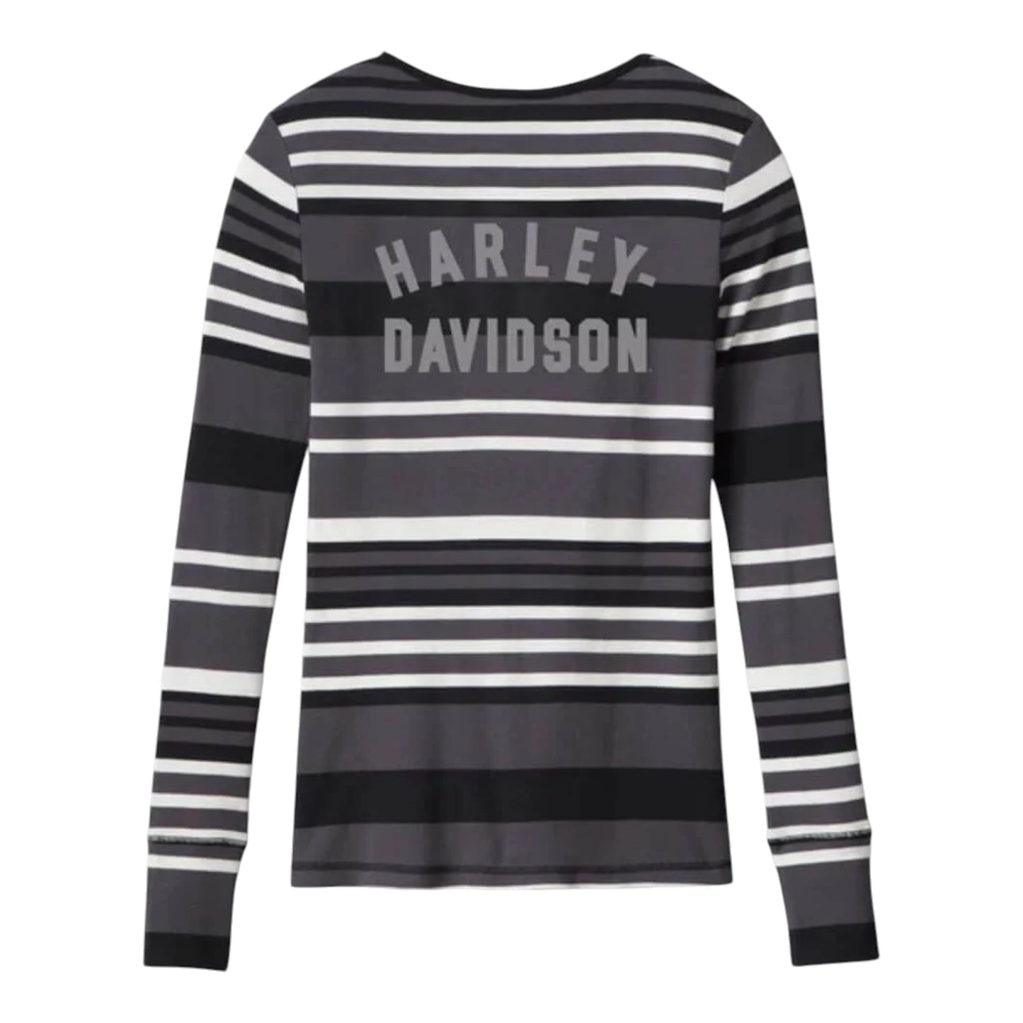 HENLEY-KNIT,BLACK STRIPES