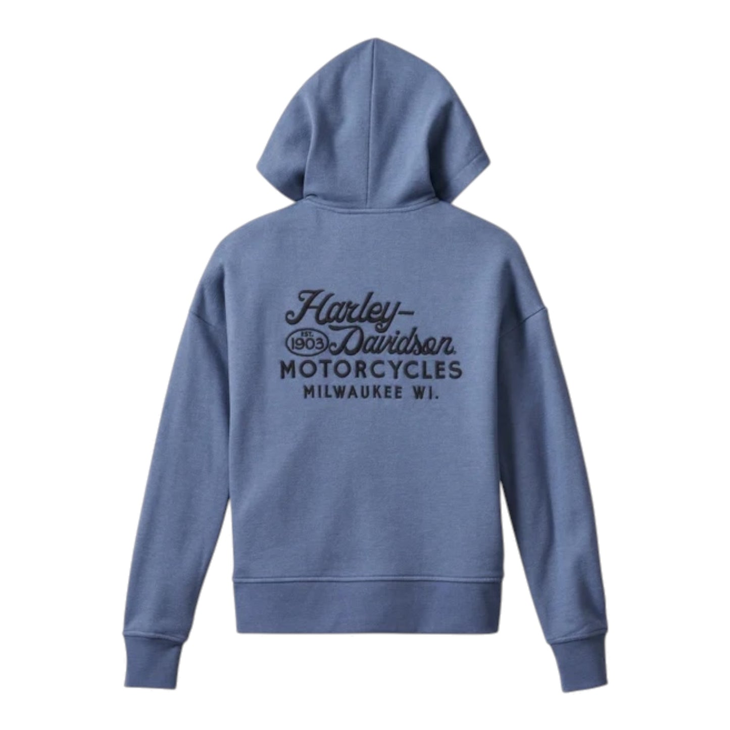 HOODIE-KNIT,BLUE HEATHER