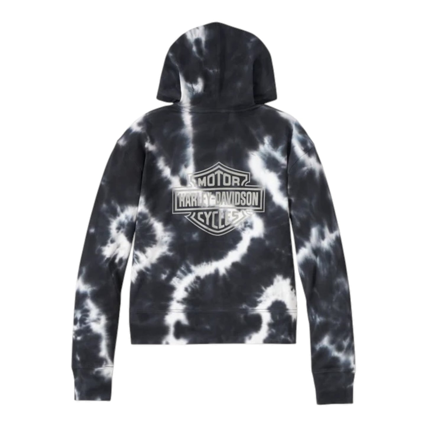 HOODIE-KNIT,BLACK TIE DYE