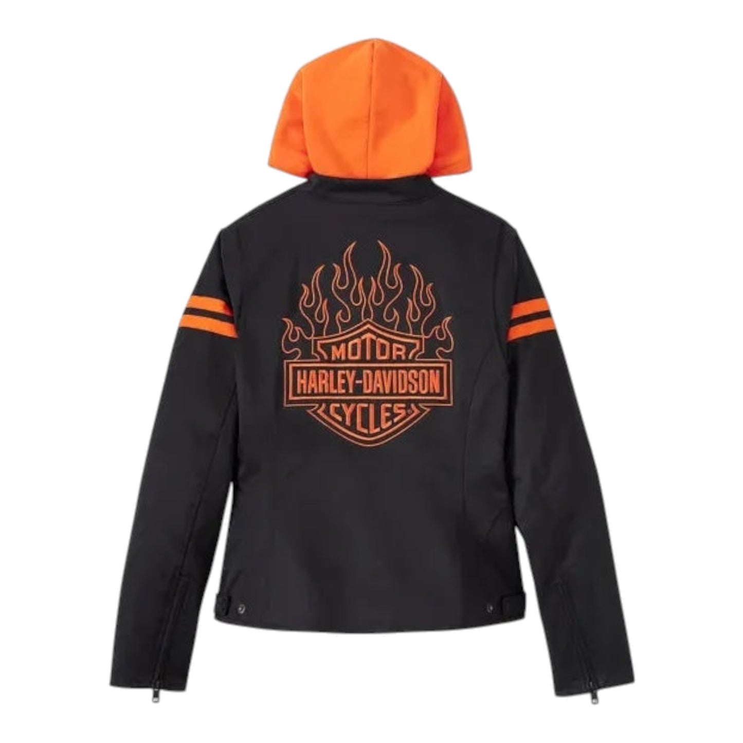 JACKET-WOVEN,COLORBLOCK ORANGE/BLACK