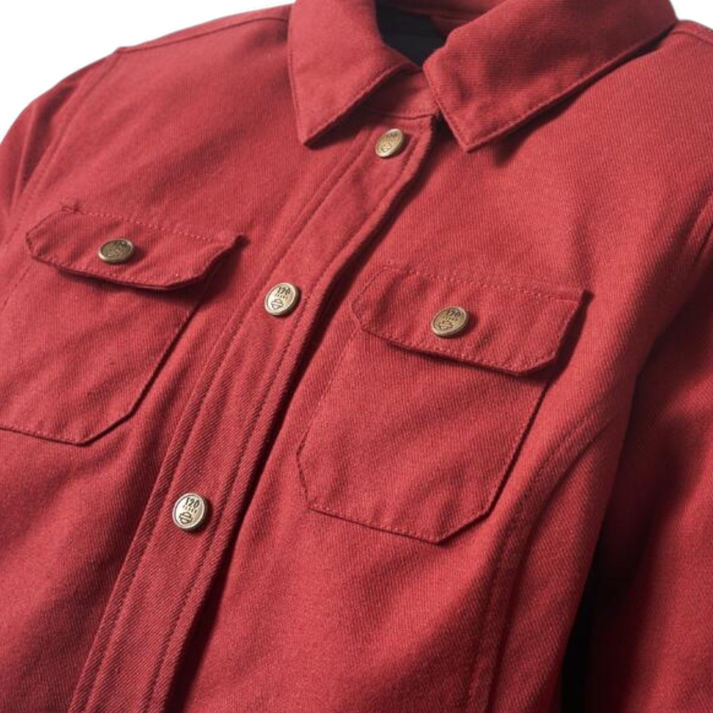 SHIRT JACKET-120TH, OPERATIVE,TEXTILE,RED