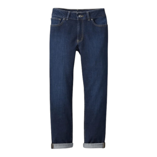 PANTS-DENIM, MID RISE, BOYFRIEND,DARK BLUE